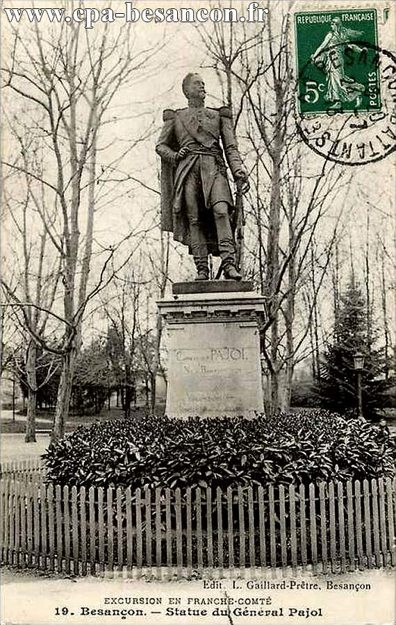 EXCURSION EN FRANCHE-COMTE - 19. Besançon. - Statue du Général Pajol